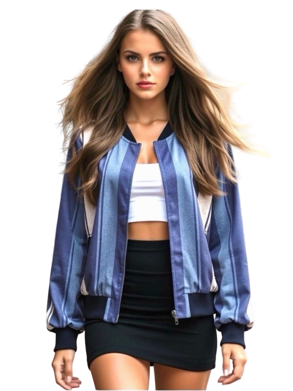 Nordstrom Collection Silk Striped
Bomber Jacket | Luxe Twill | Modern Classic - Picture 8 of 10